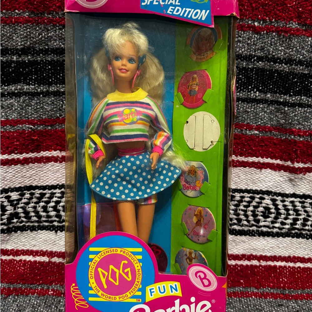 Barbie Fun Special Edition Doll with Striped Top and Blue Skirt